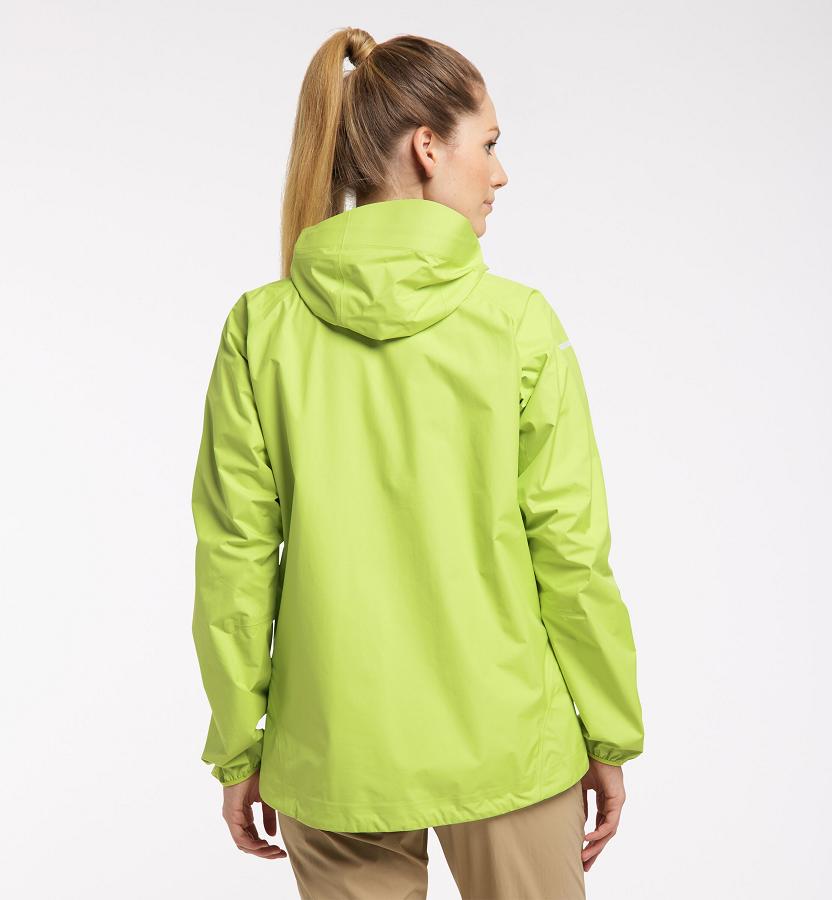 Haglöfs Womens L.I.M Waterproof Jacket Light Green New Zealand 02354TVCQ